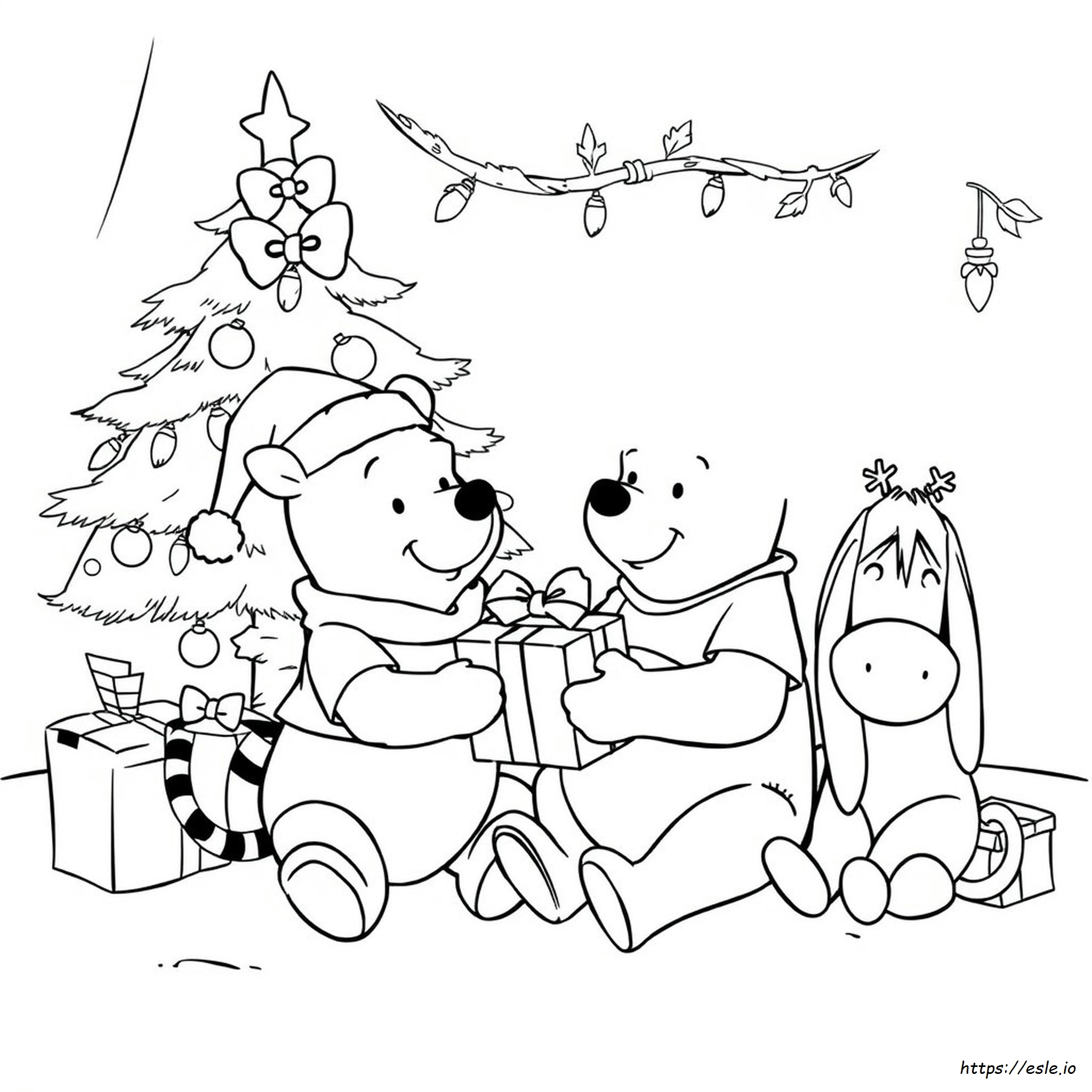 Disegni Di Natale Di Winnie The Pooh Da Colorare E Stampare Gratis