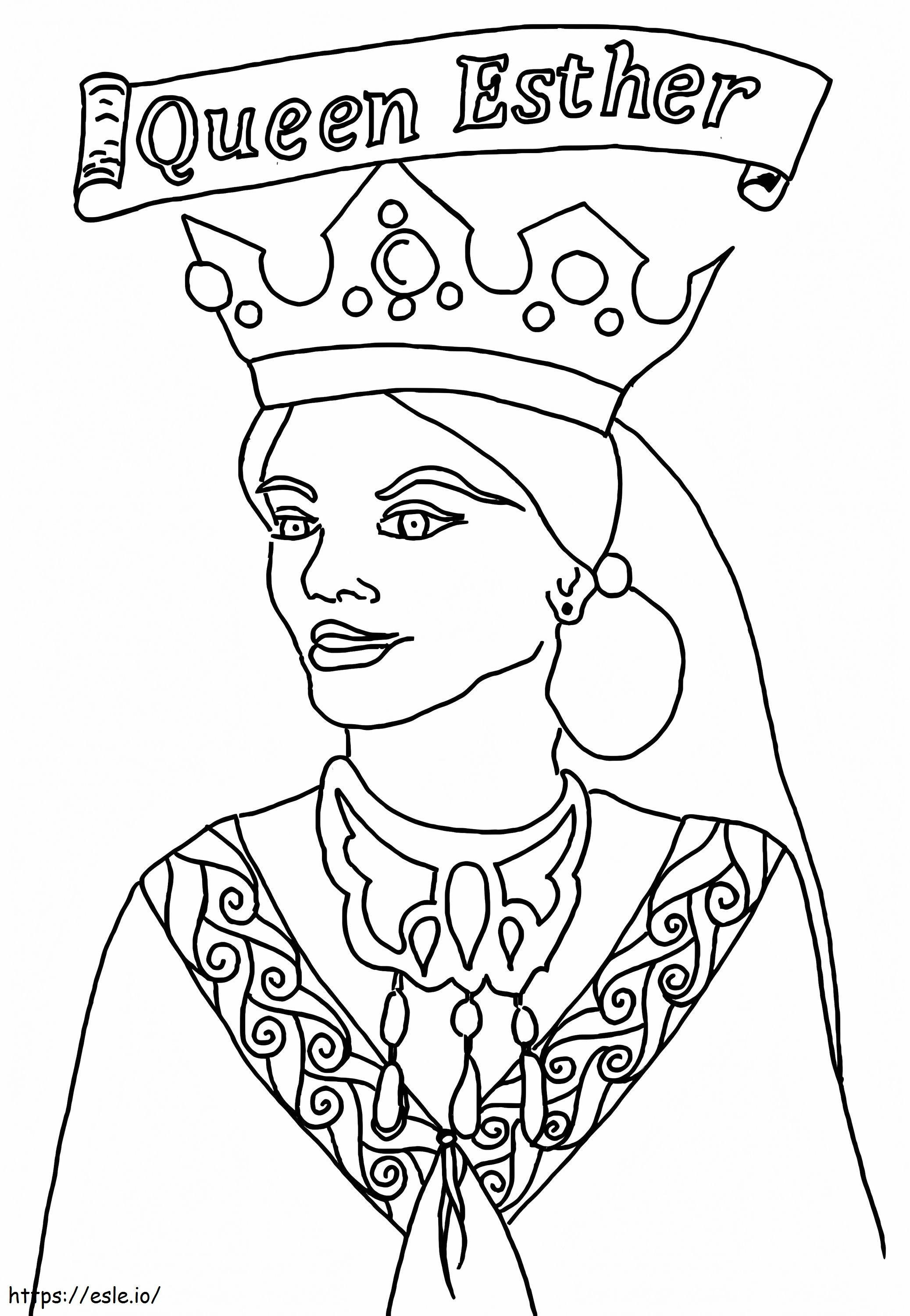 Vapaa kuningatar Esther värityskuva