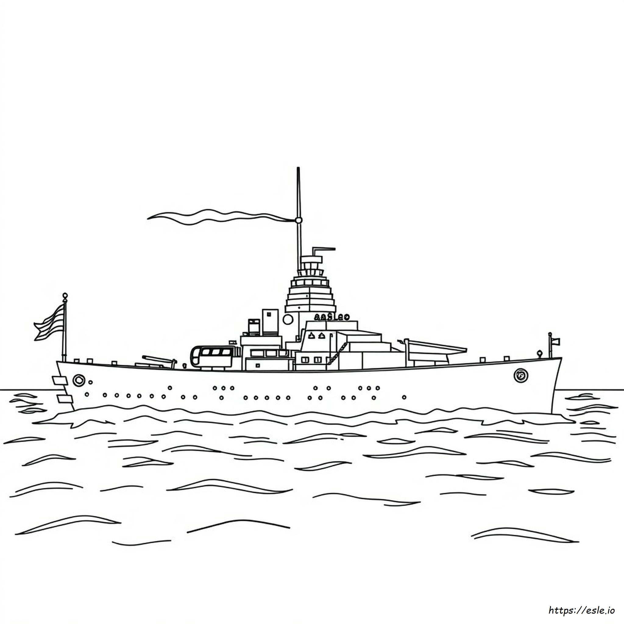 Ww2 Battleship Coloring Pages