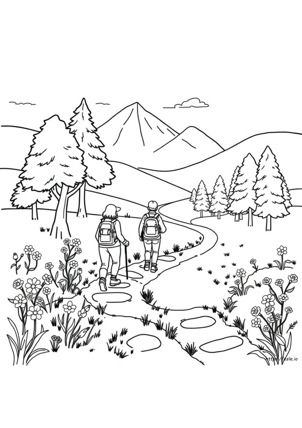 Coloriages Randonnée
