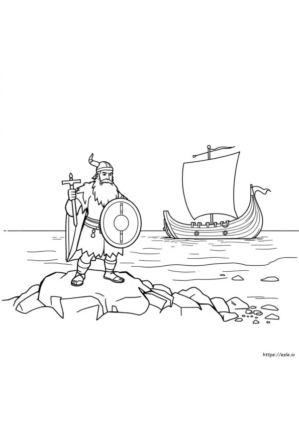 Vikingo Para Colorear