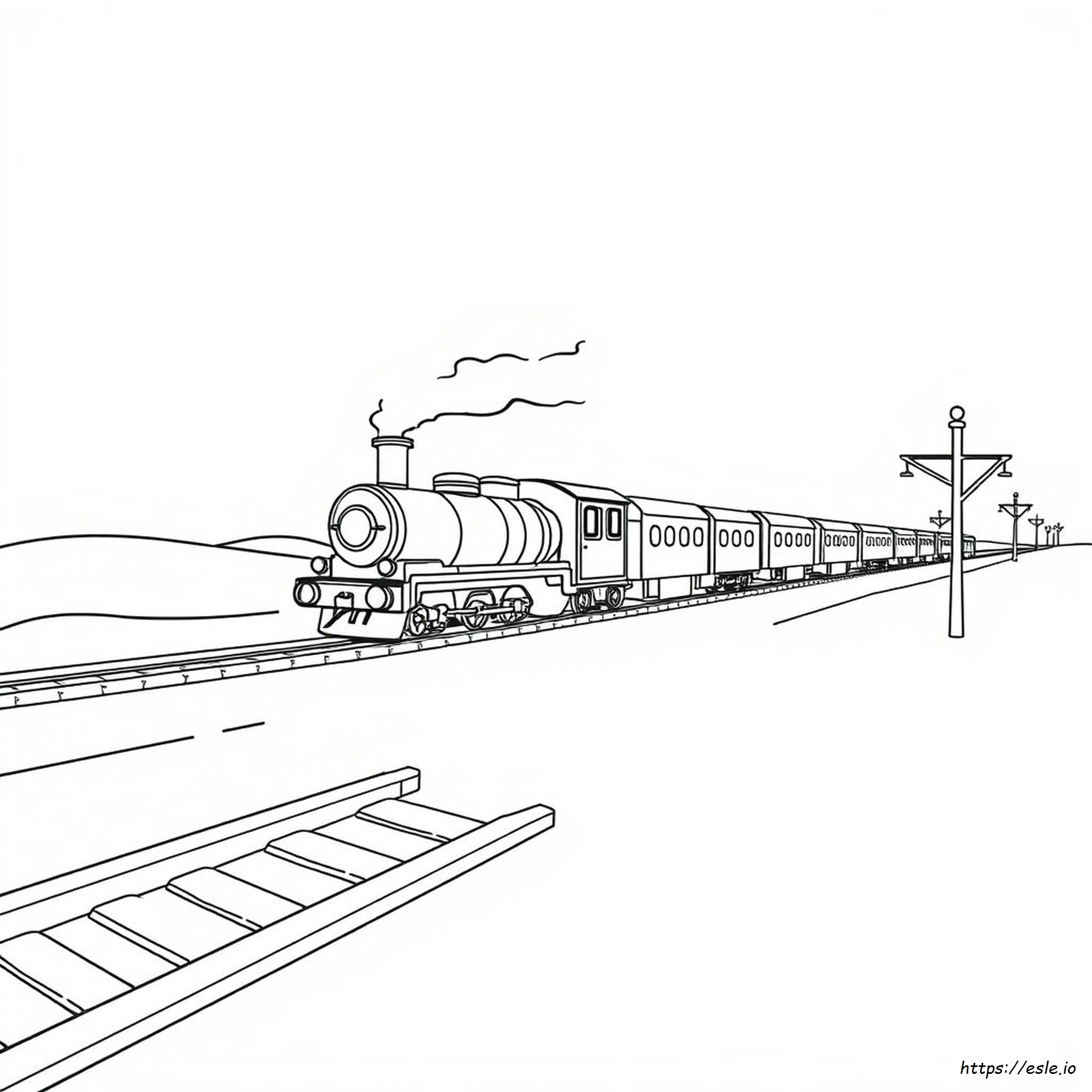 Treno In Bianco E Nero Da Colorare