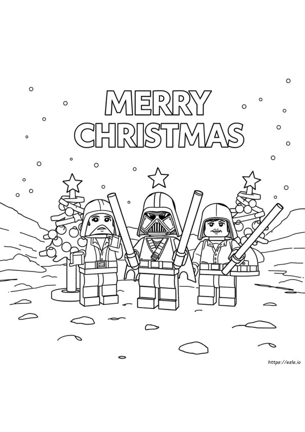 Selamat Natal Lego Star Wars Gambar Mewarnai Natal