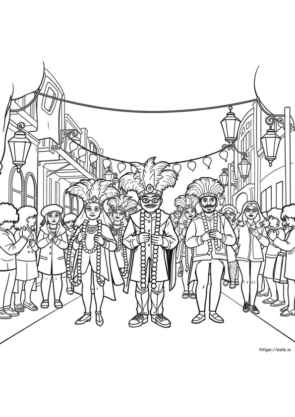 Mardi Gras Színező Oldalak Pdf