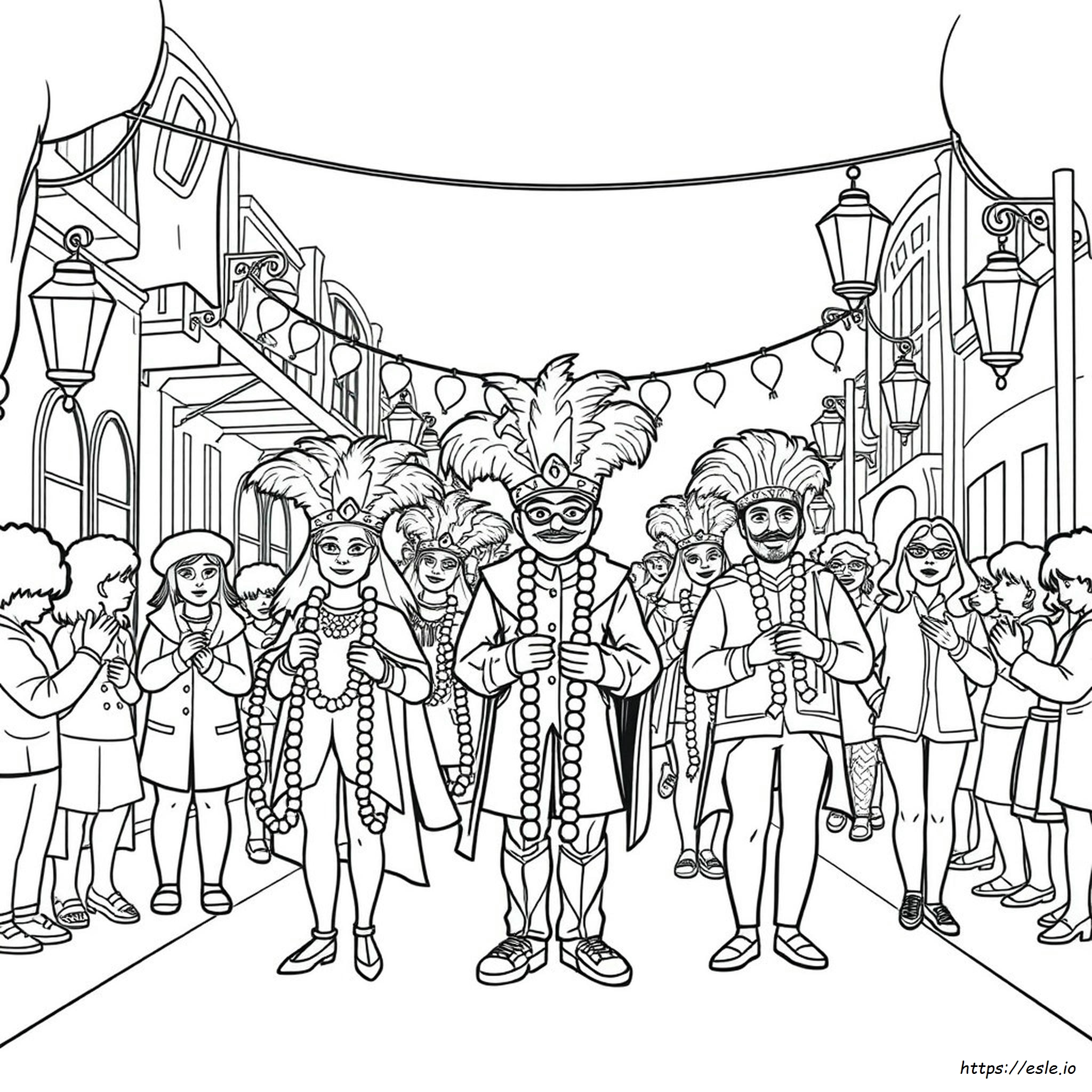 Mardi Gras Coloring Pages Pdf