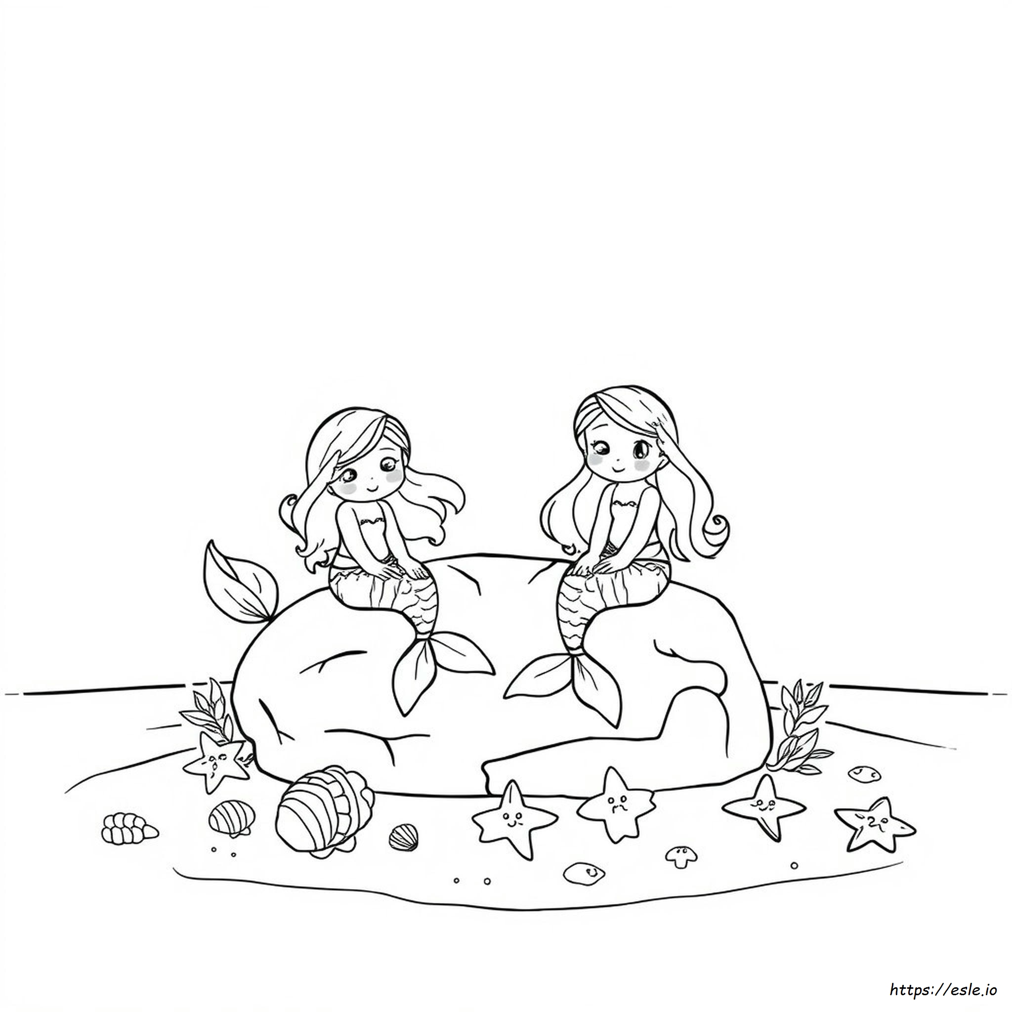 Kartun Putri Duyung Lucu Mudah Gambar Mewarnai
