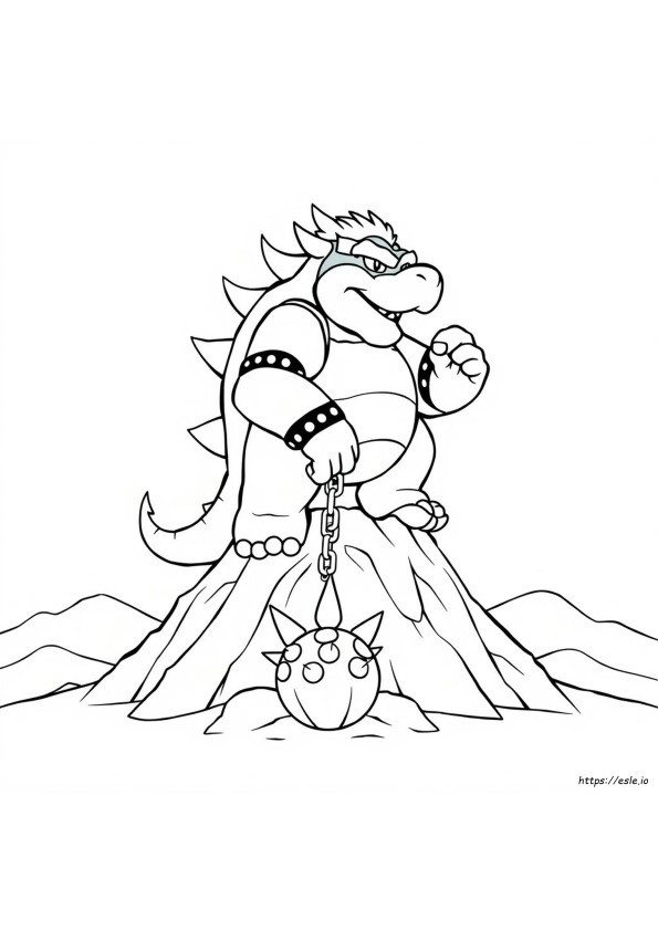 Bowser Gambar Mewarnai Dapat Dicetak