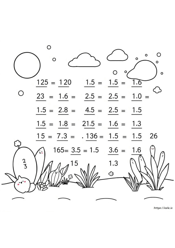 Mathe Ausmalbilder Multiplikation