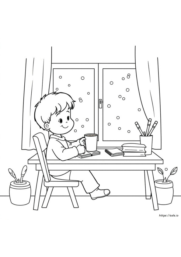 Stay Home Coloring Pages