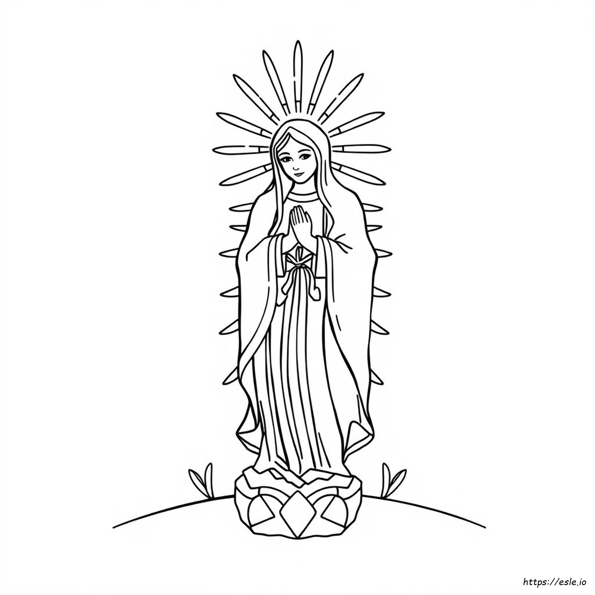 Virgen De Guadalupe Coloring Sheet