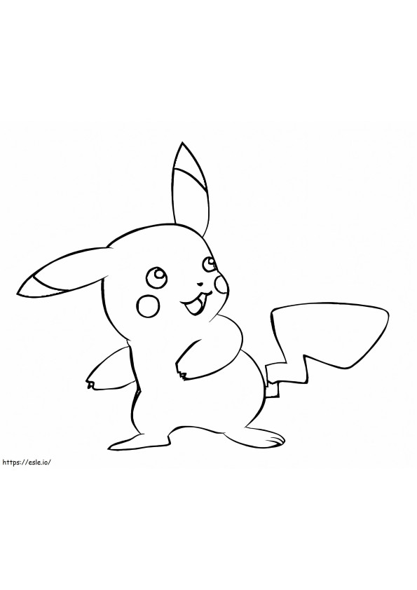 Pikachu kleurplaat