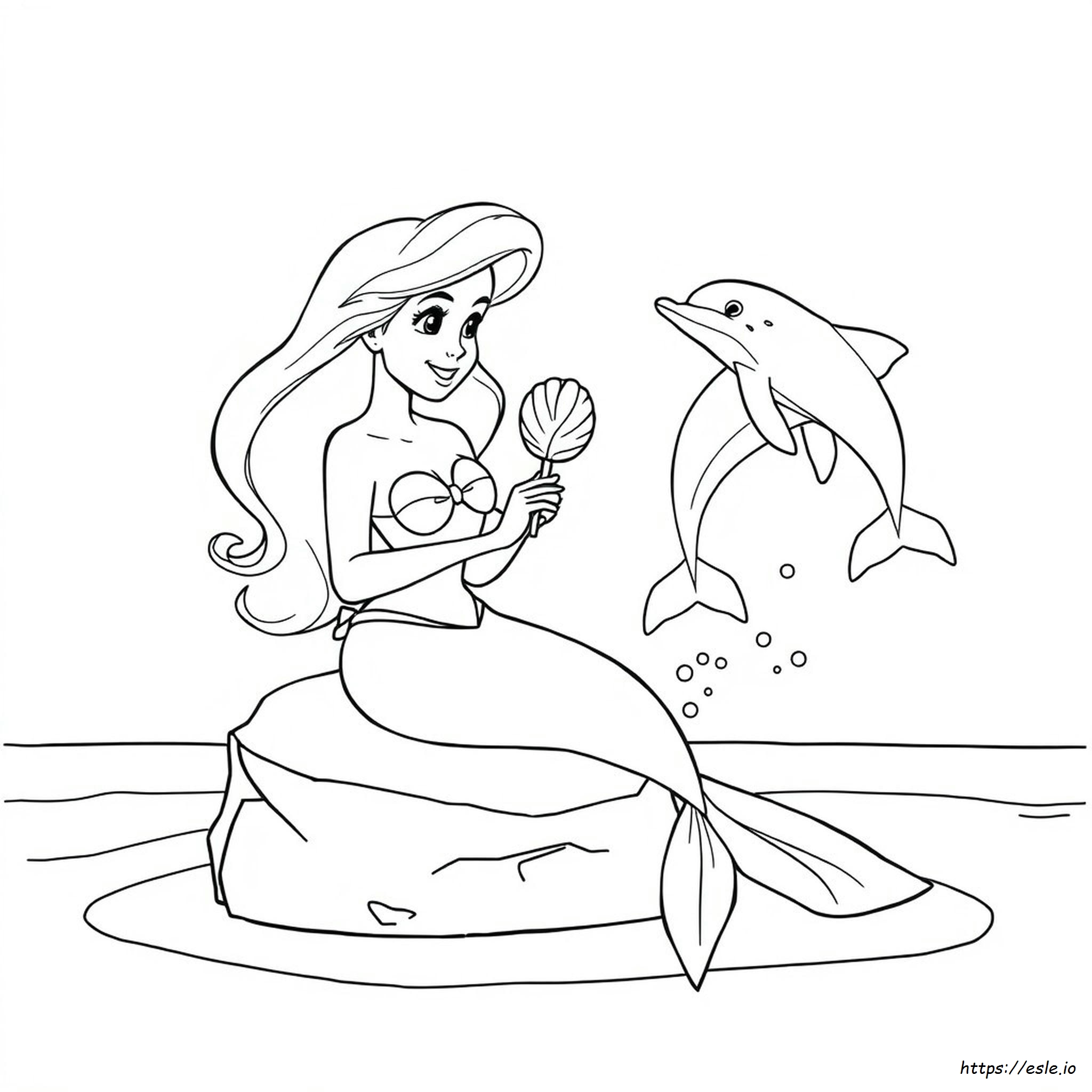 Ariel Mermaid Colouring