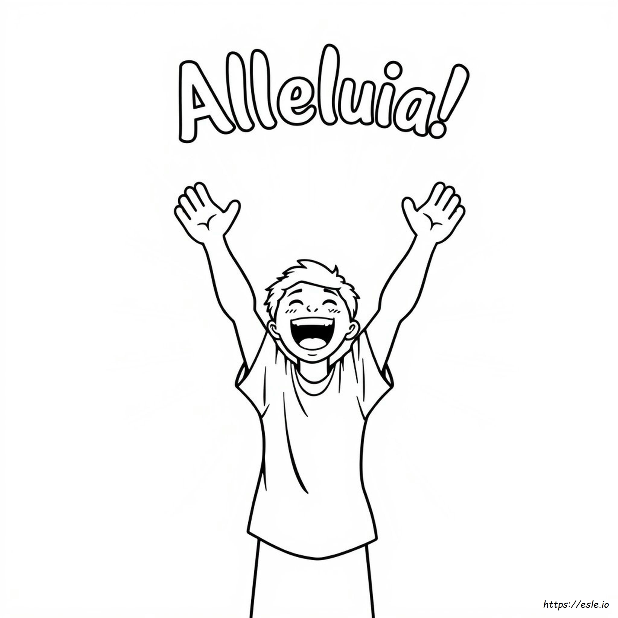 Alleluia Coloring Page Free Printable