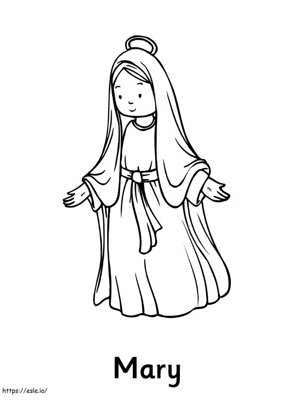 Free Mary Mother Of Jesus coloring page