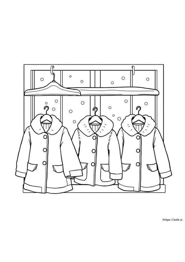 Gambar Mewarnai Jaket Musim Dingin