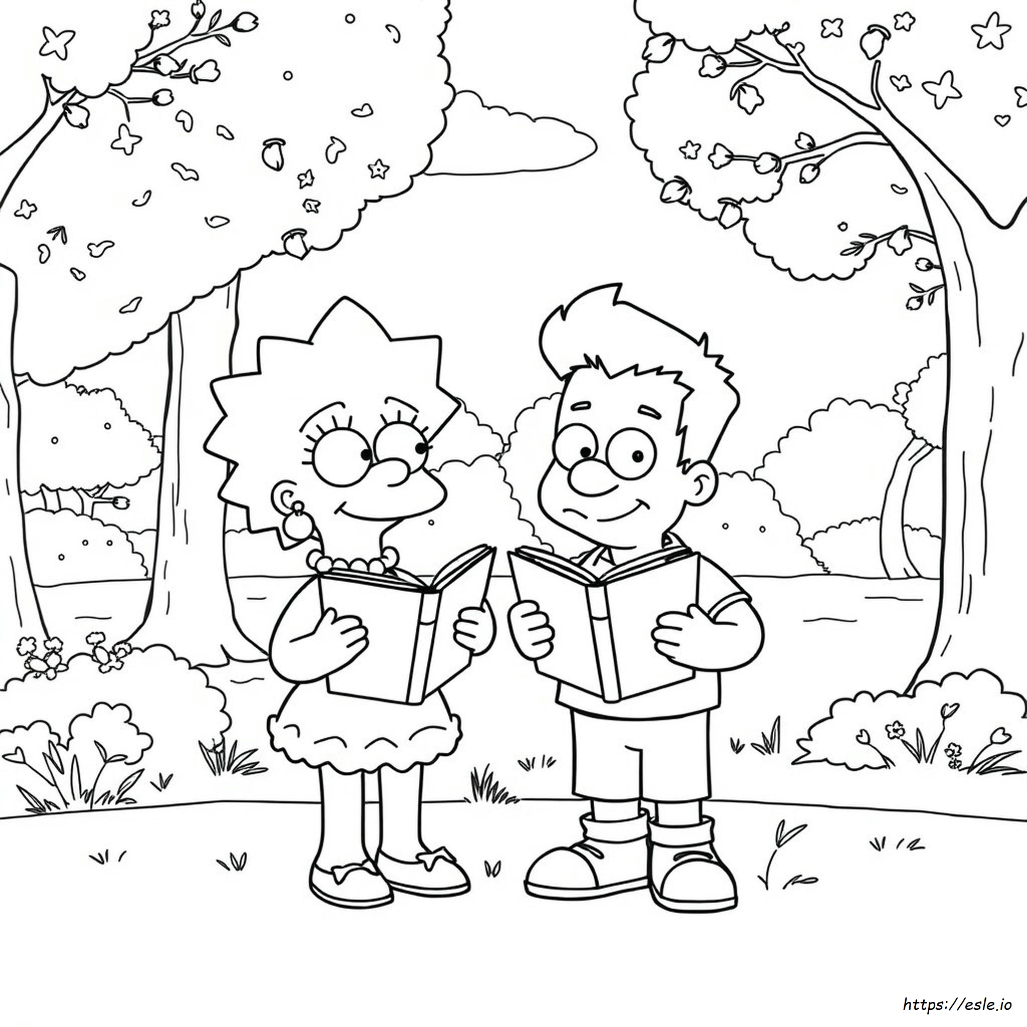 Livro De Colorir Da Lisa E Do Frank