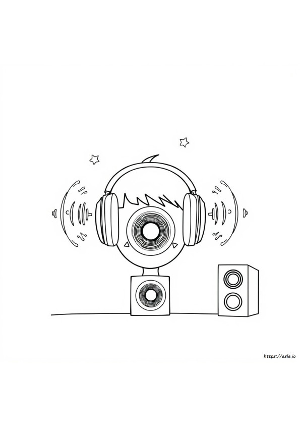Sense Of Hearing Coloring Page