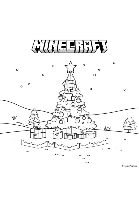 Minecraft Kerst Kleurplaten