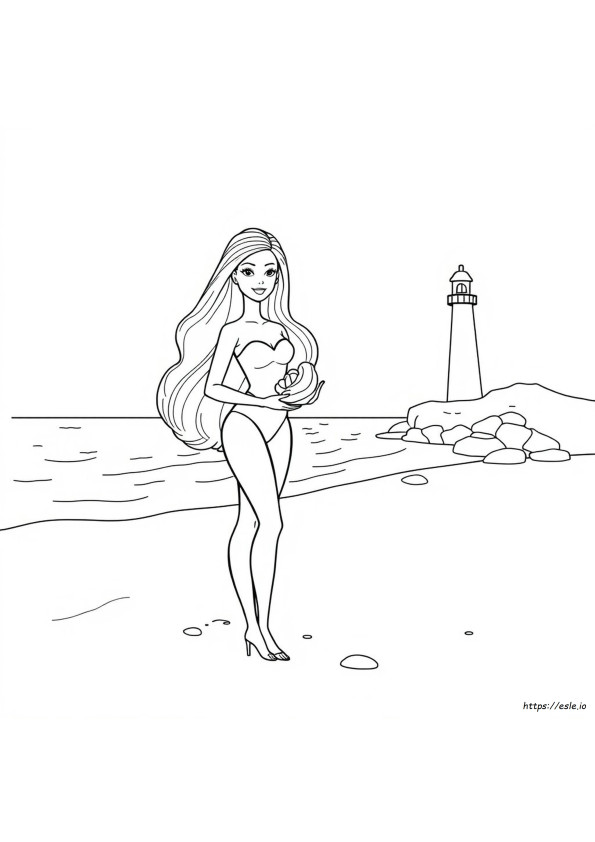 Barbie Colouring Pages Easy