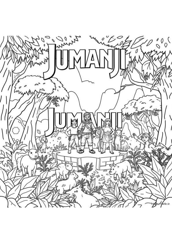 Jumanji Coloring Pages Free