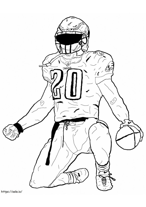 Cool Football Player coloring page