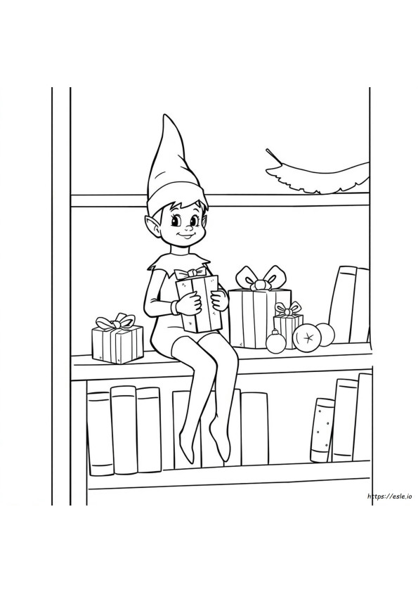 Printable Coloring Pages Elf On The Shelf Para Colorear