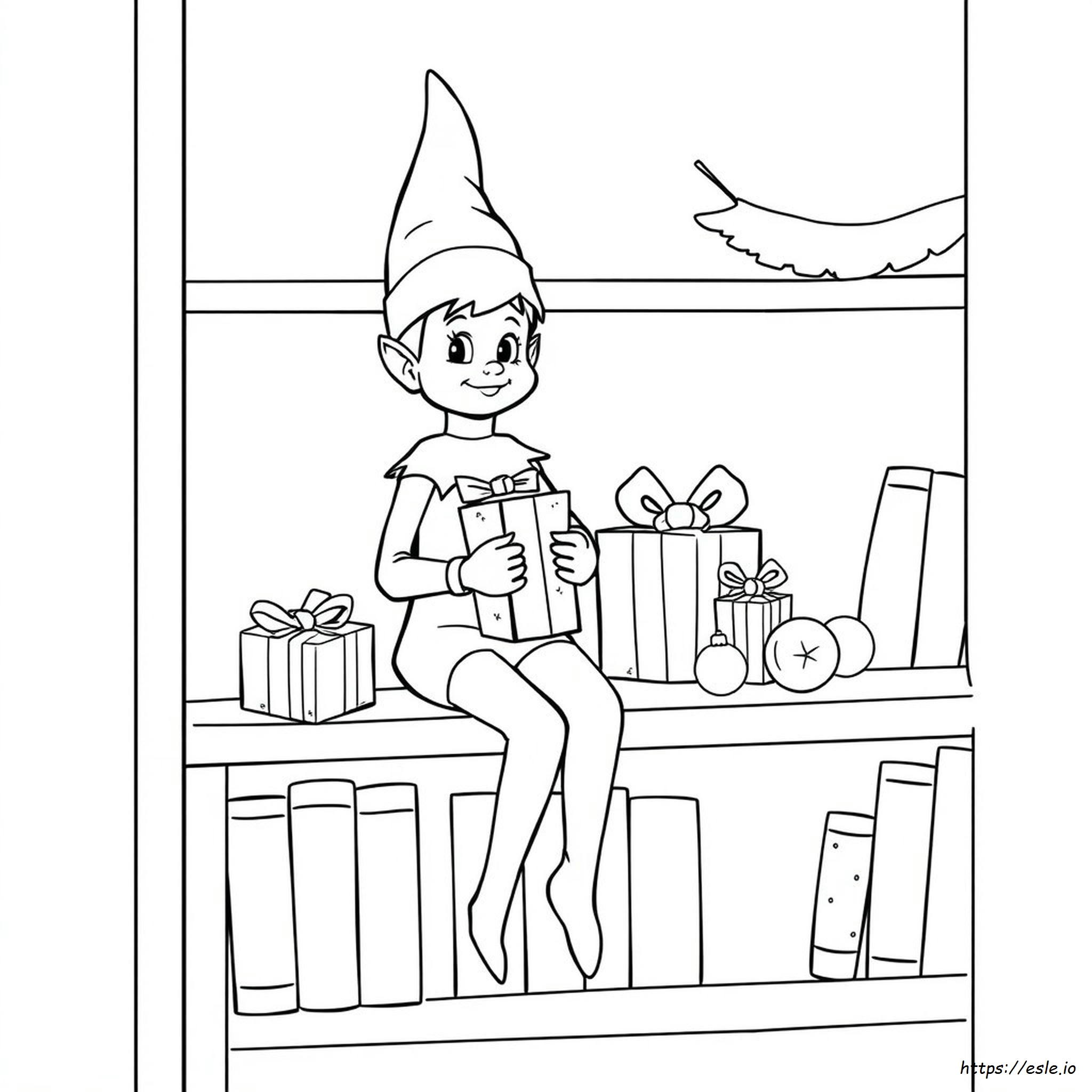 Printable Coloring Pages Elf On The Shelf Para Colorear