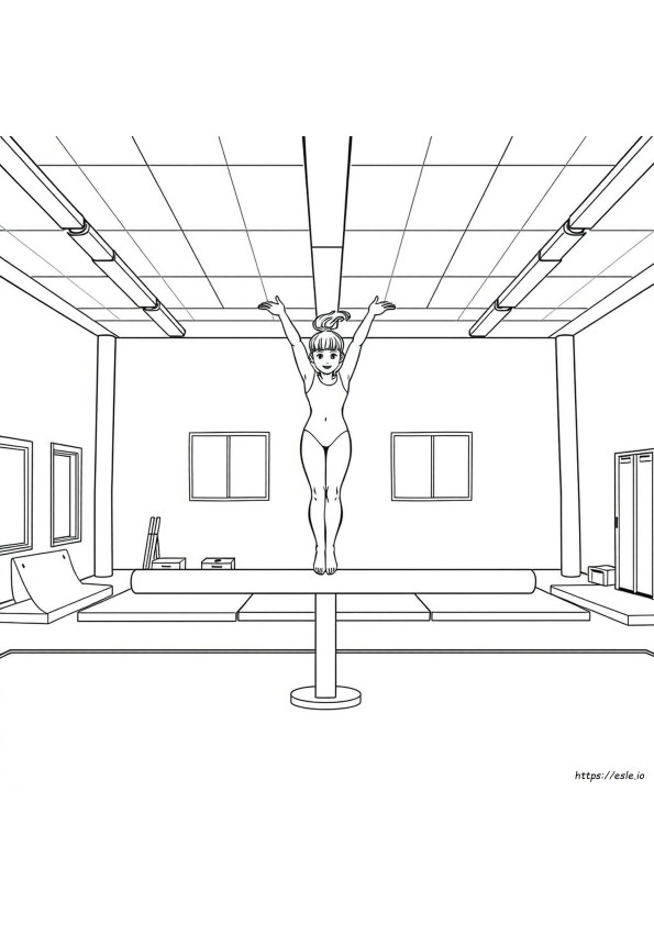 Gymnastics Colouring In