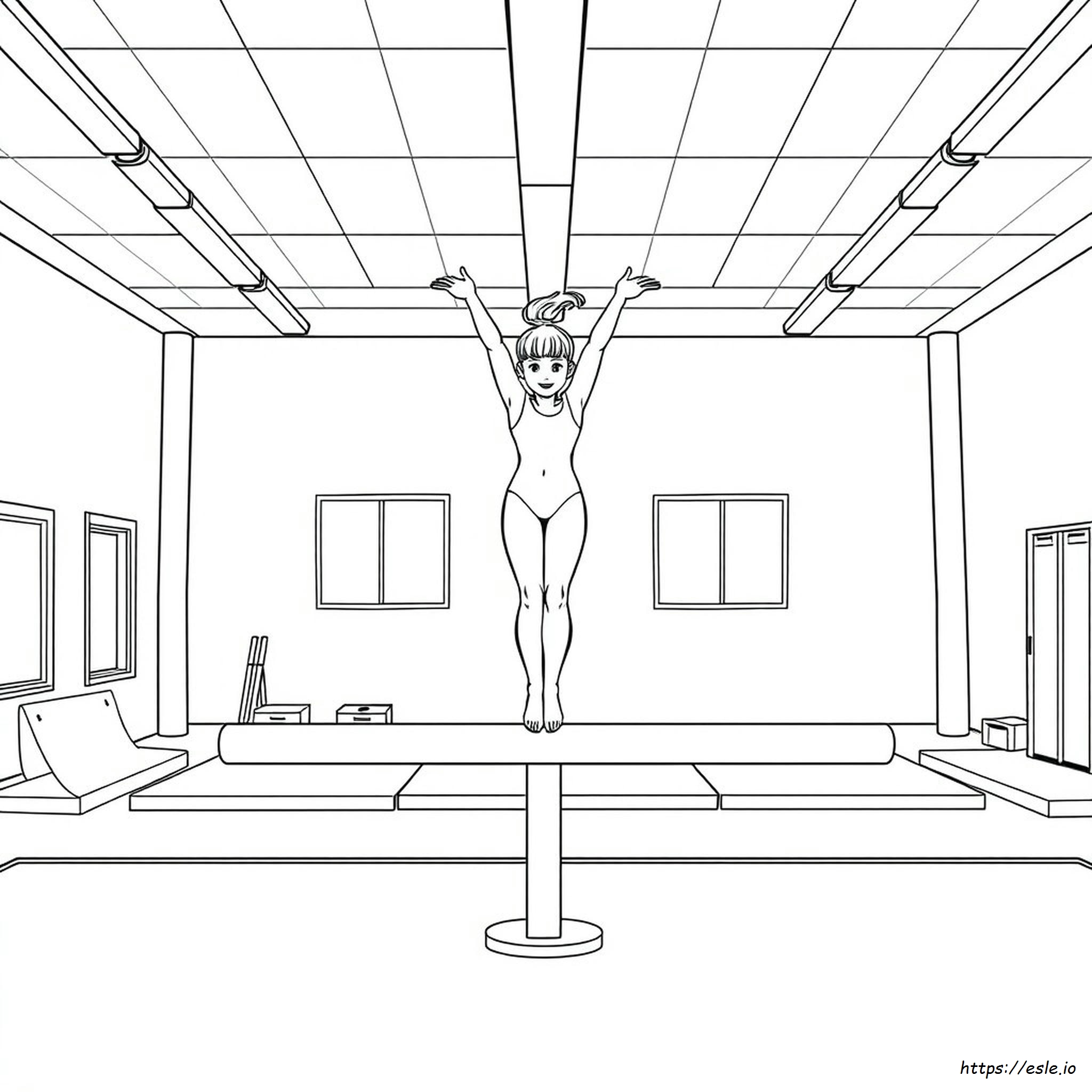 Gymnastics Colouring In