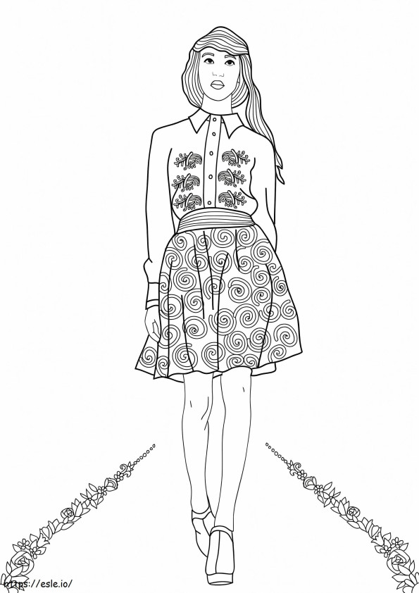 Fashion Girl 1 coloring page