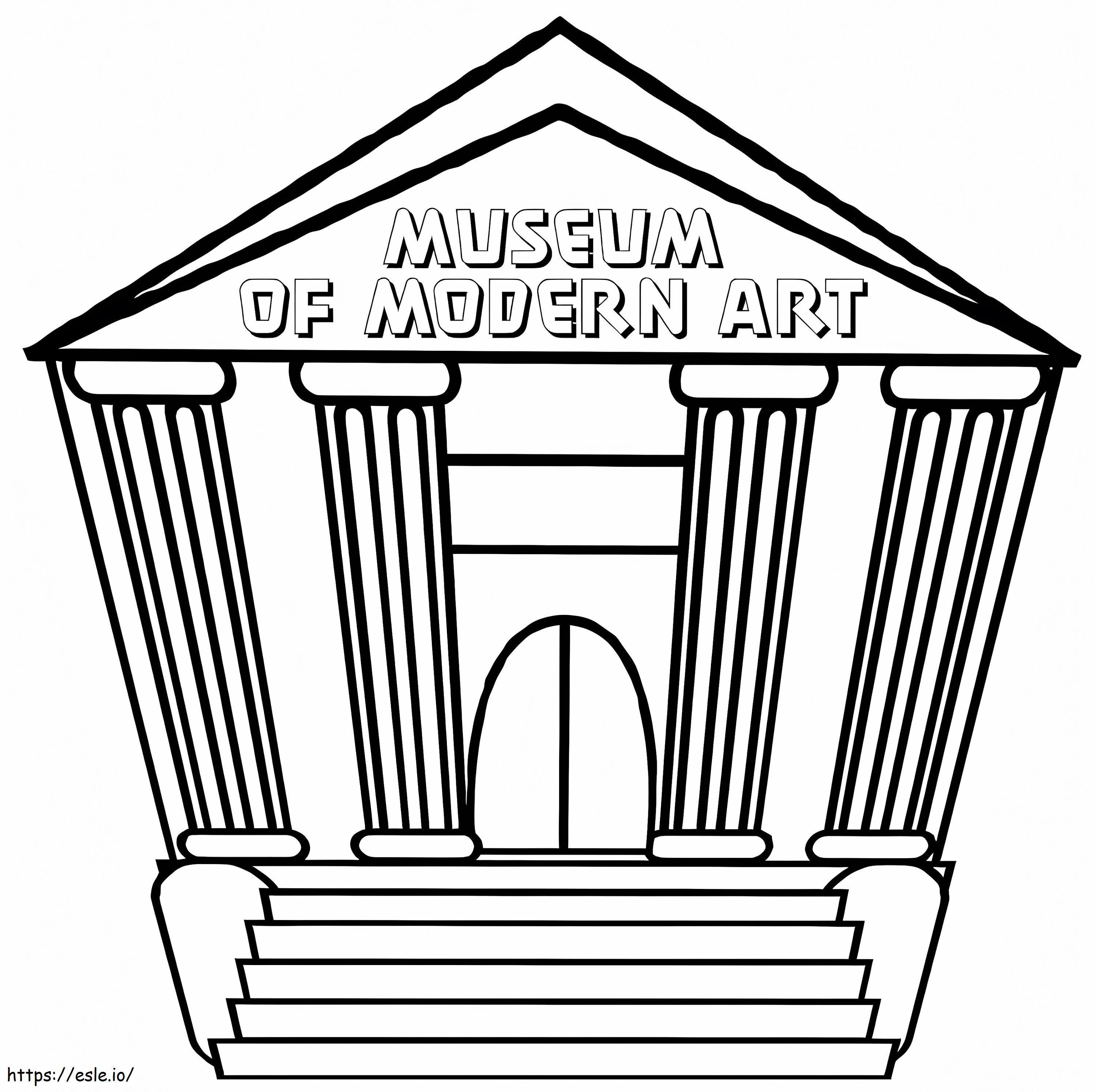 Modern Art Museum coloring page