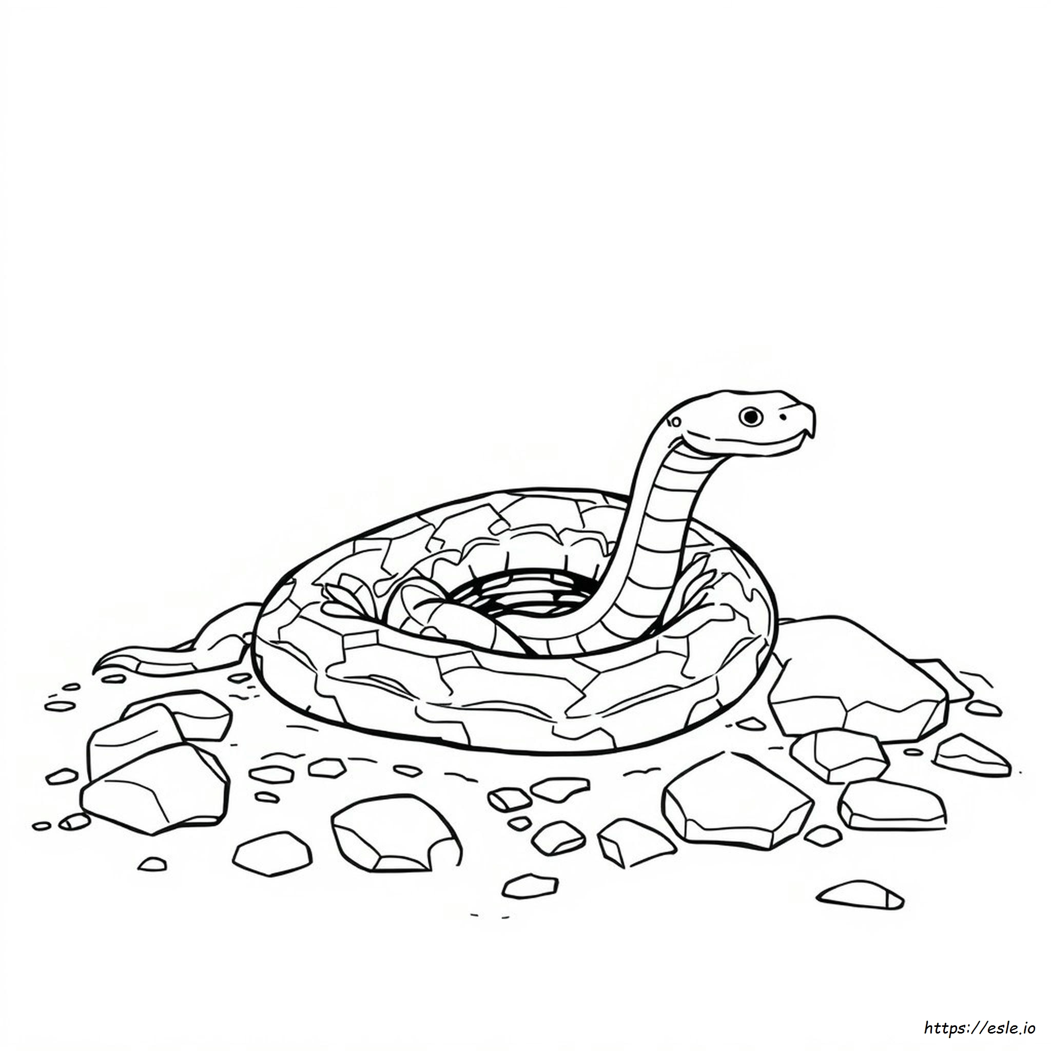 Realistic Rattlesnake Coloring Page