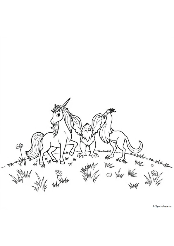 神話の生き物 塗り絵
