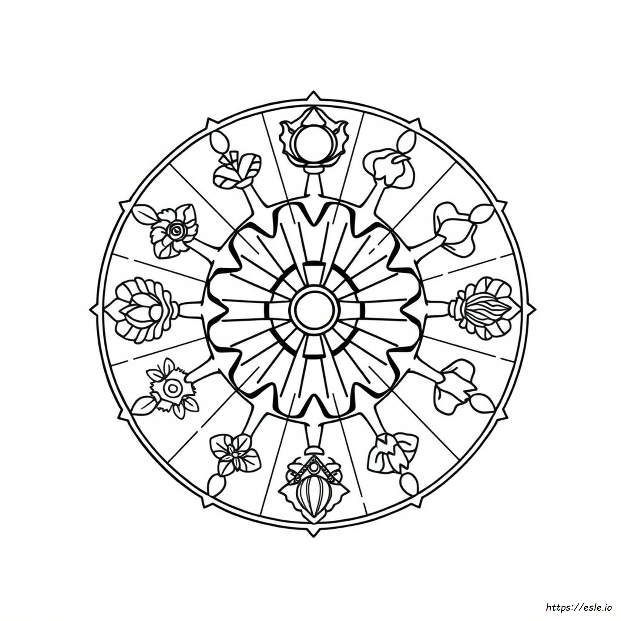 Ruota Dell'anno Da Colorare