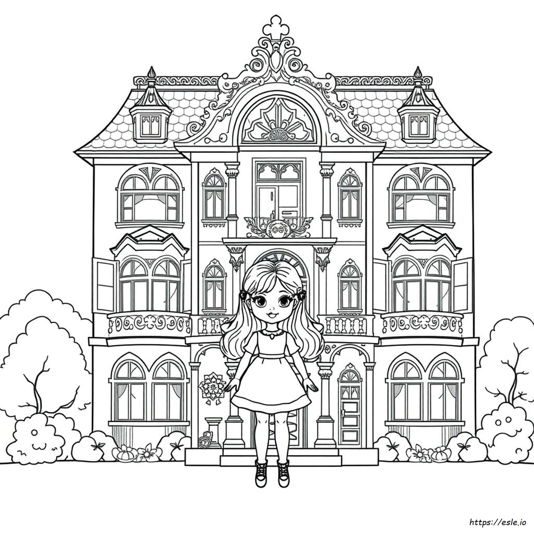 Pagina Da Colorare Il Palazzo Delle Bambole