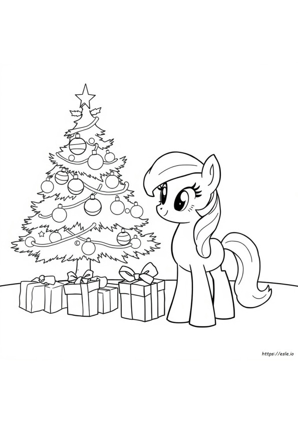 Mlp Christmas Coloring Page