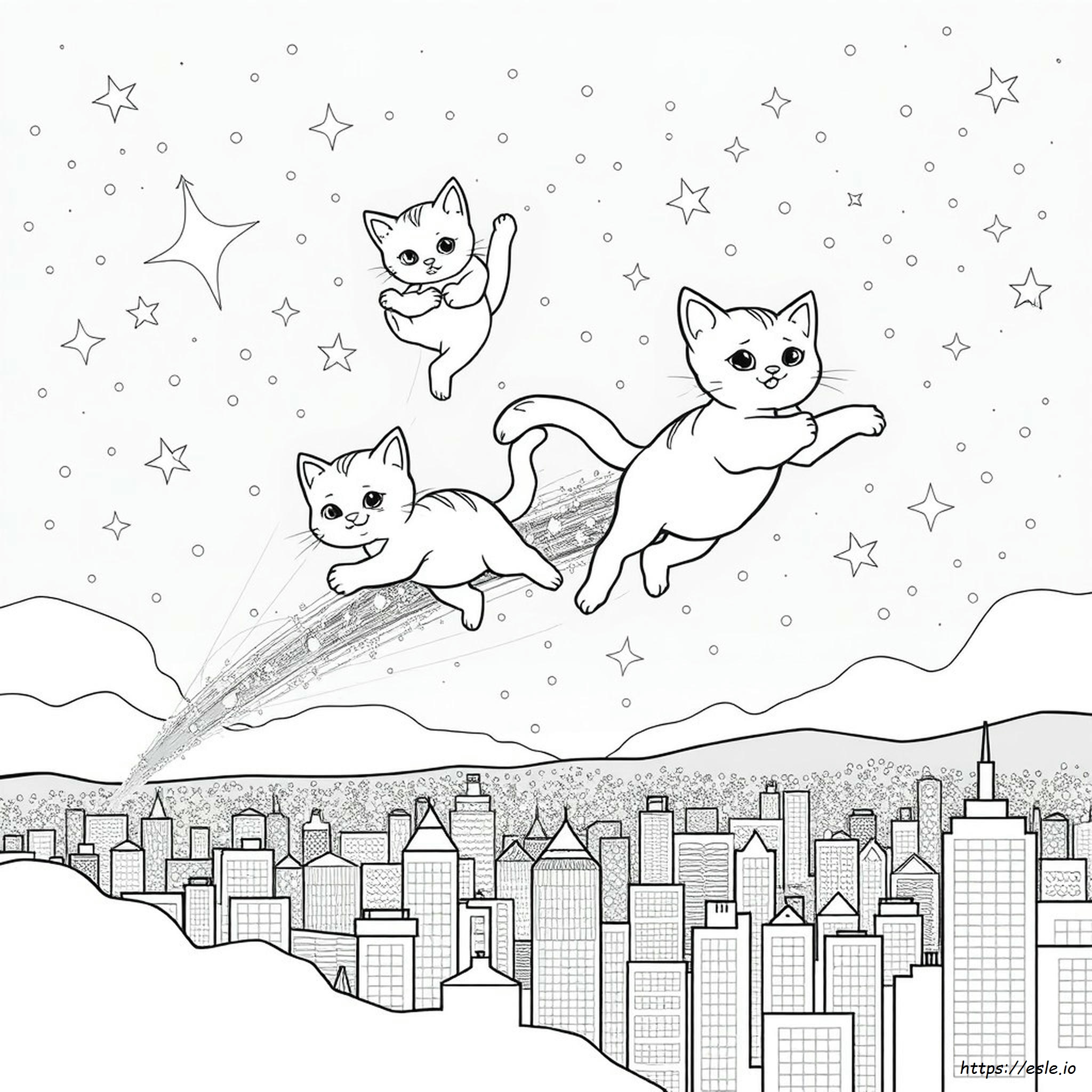 Superkitties Sparks Coloring Page