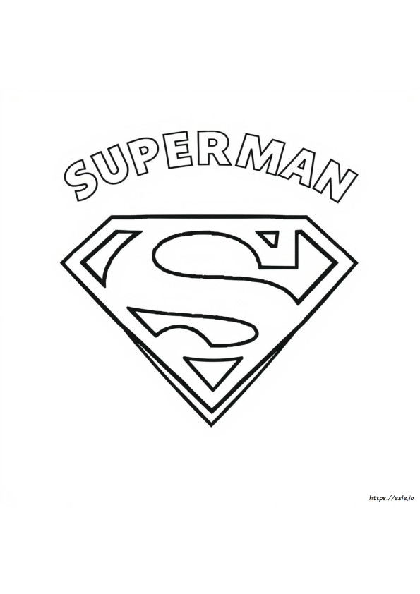 Superman Emblem Coloring Page