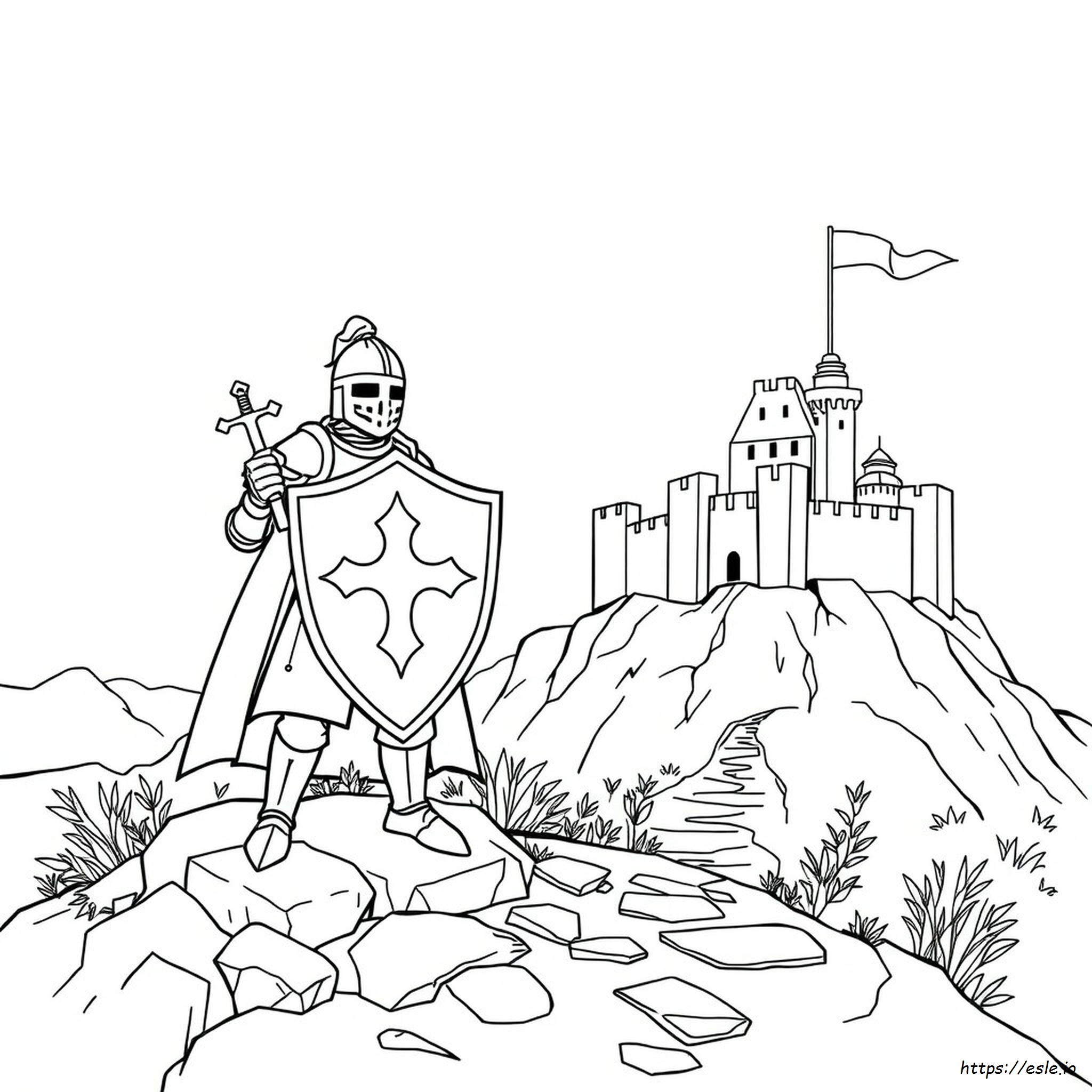 Knight Shield Coloring Page