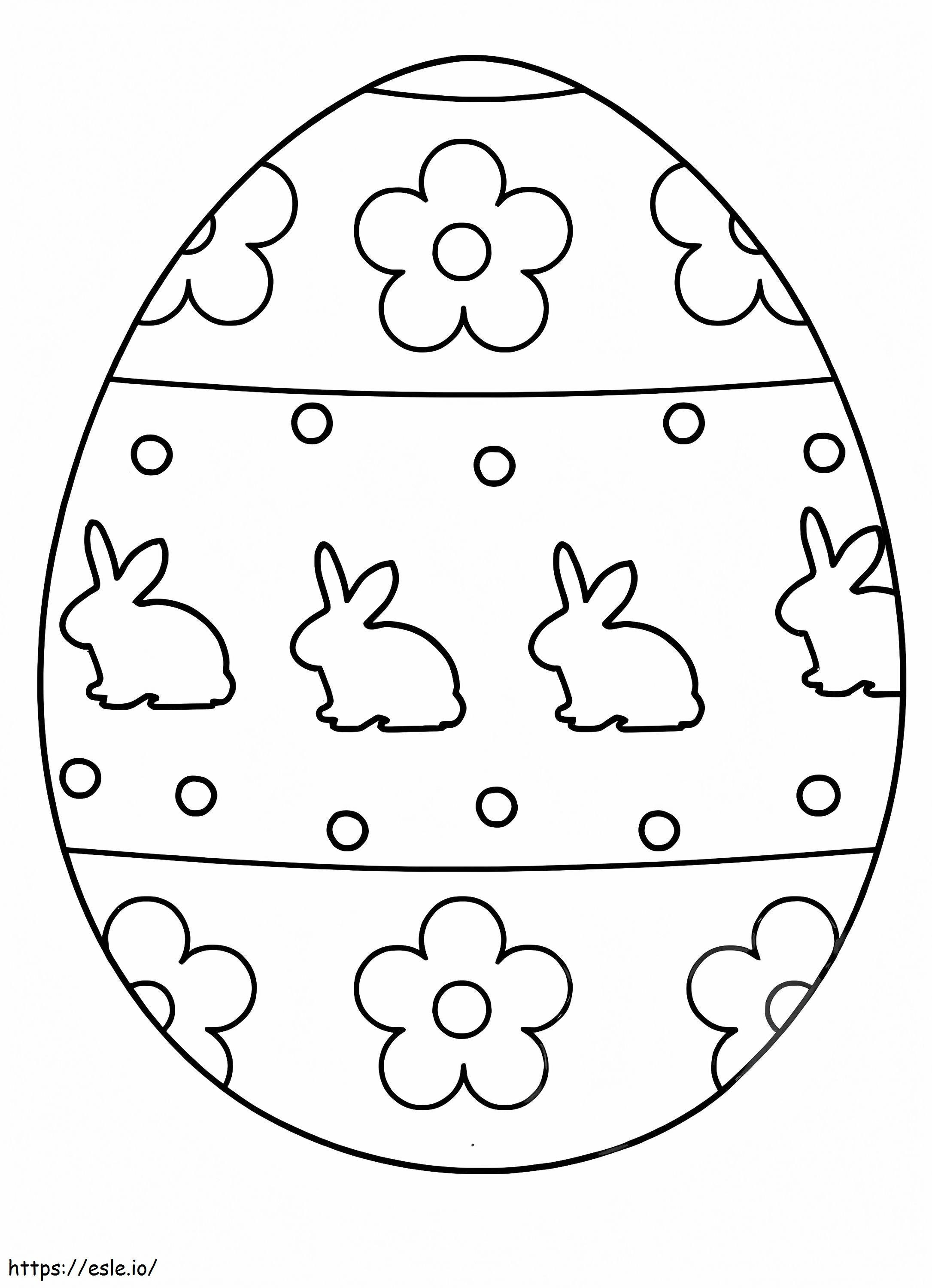 Coloriage Gros oeuf de Pâques à imprimer dessin