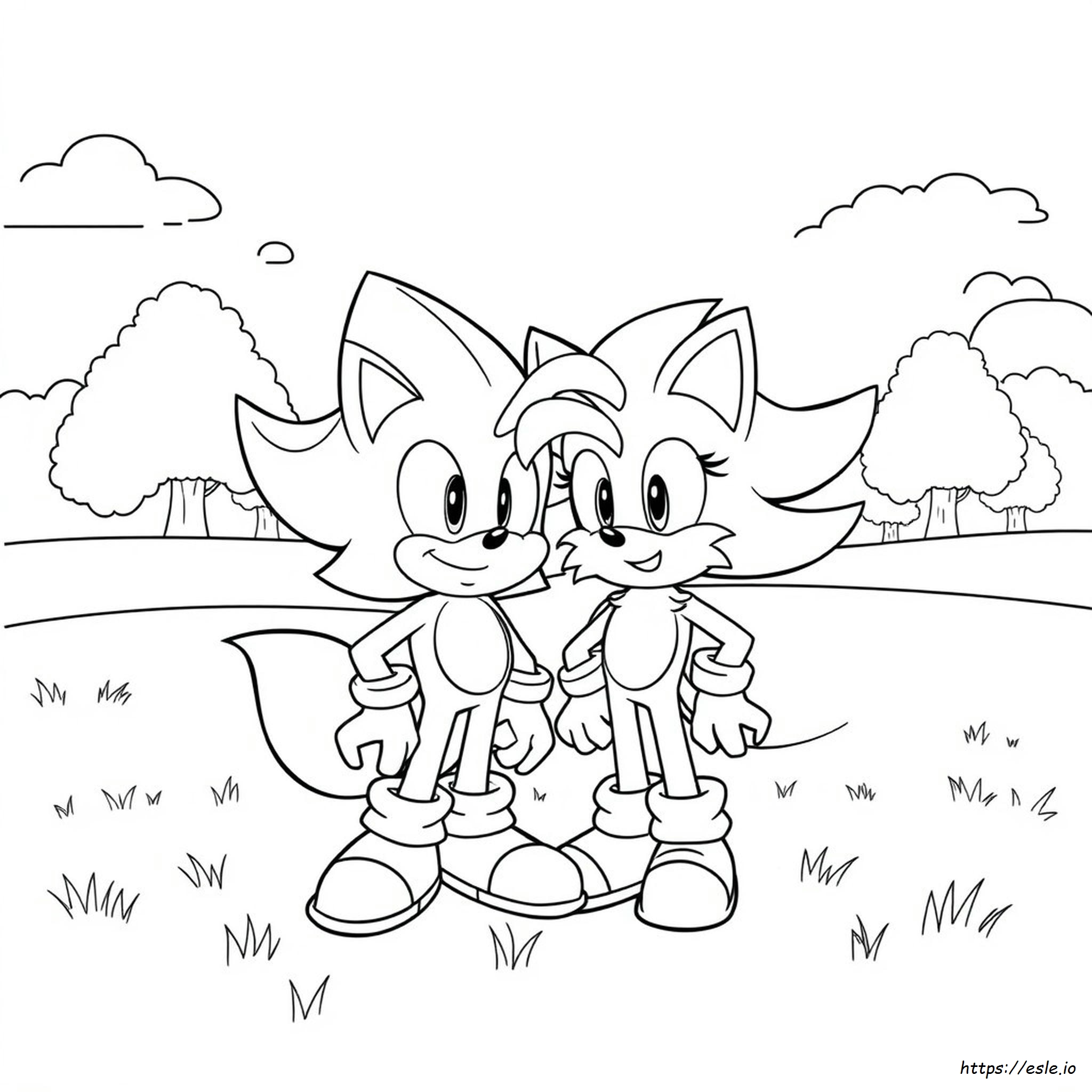 Coloriage Sonic Tails