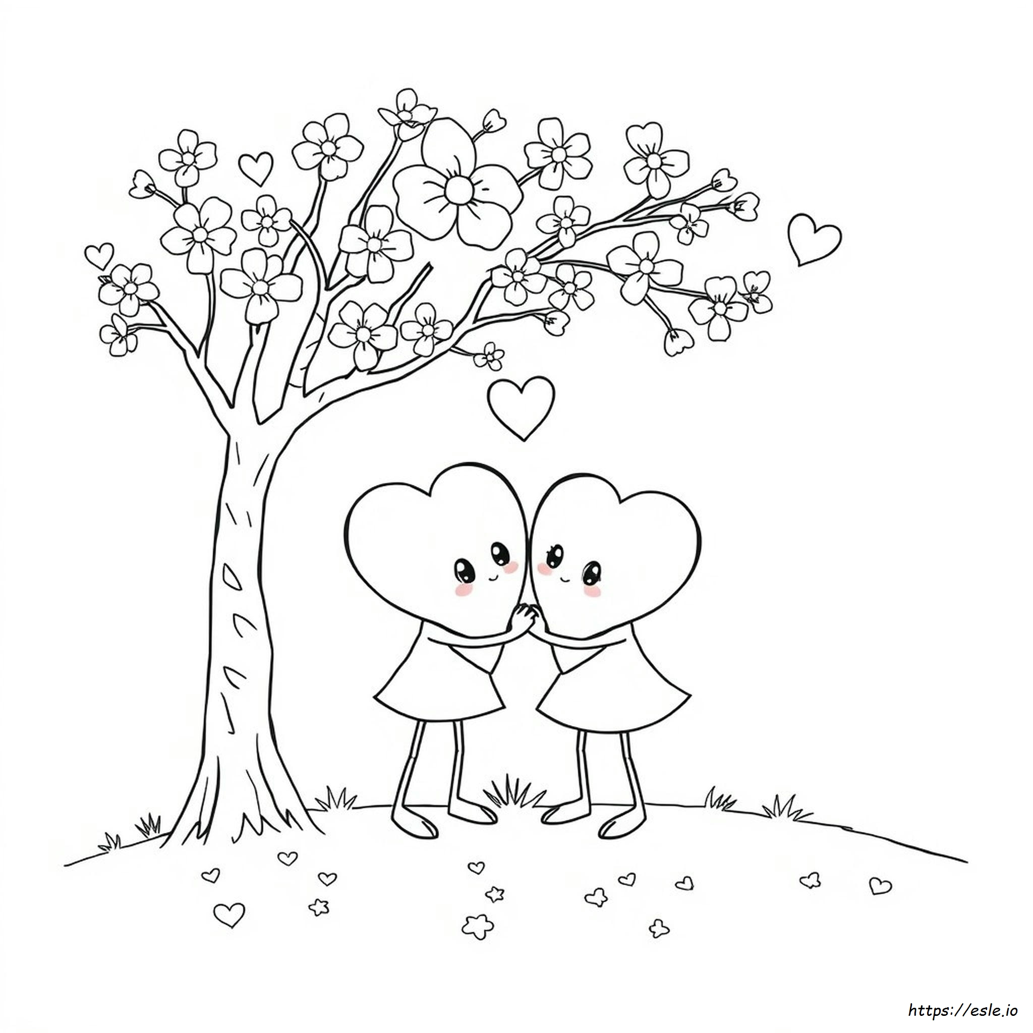Süßes Valentinstag Ausmalbild