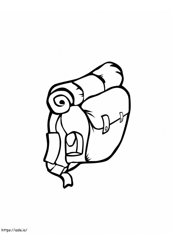 Backpack For Camper coloring page