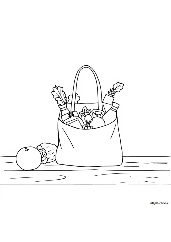 Tas Belanja Gambar Mewarnai