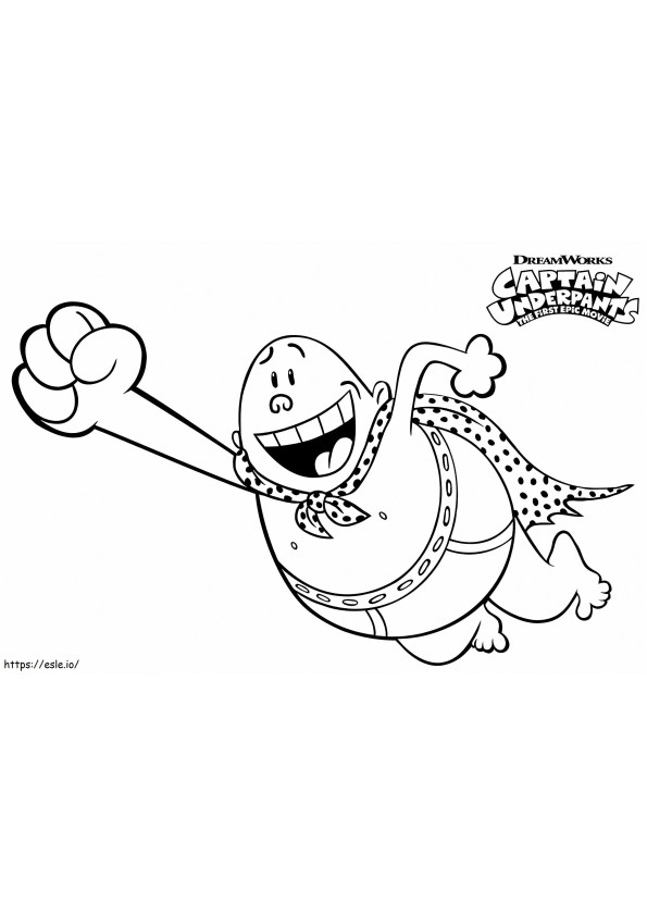 Captain N Underpants Flying coloring page