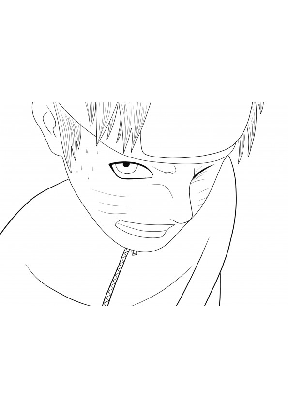 Download our free printable picture of angry Naruto and have fun while coloring