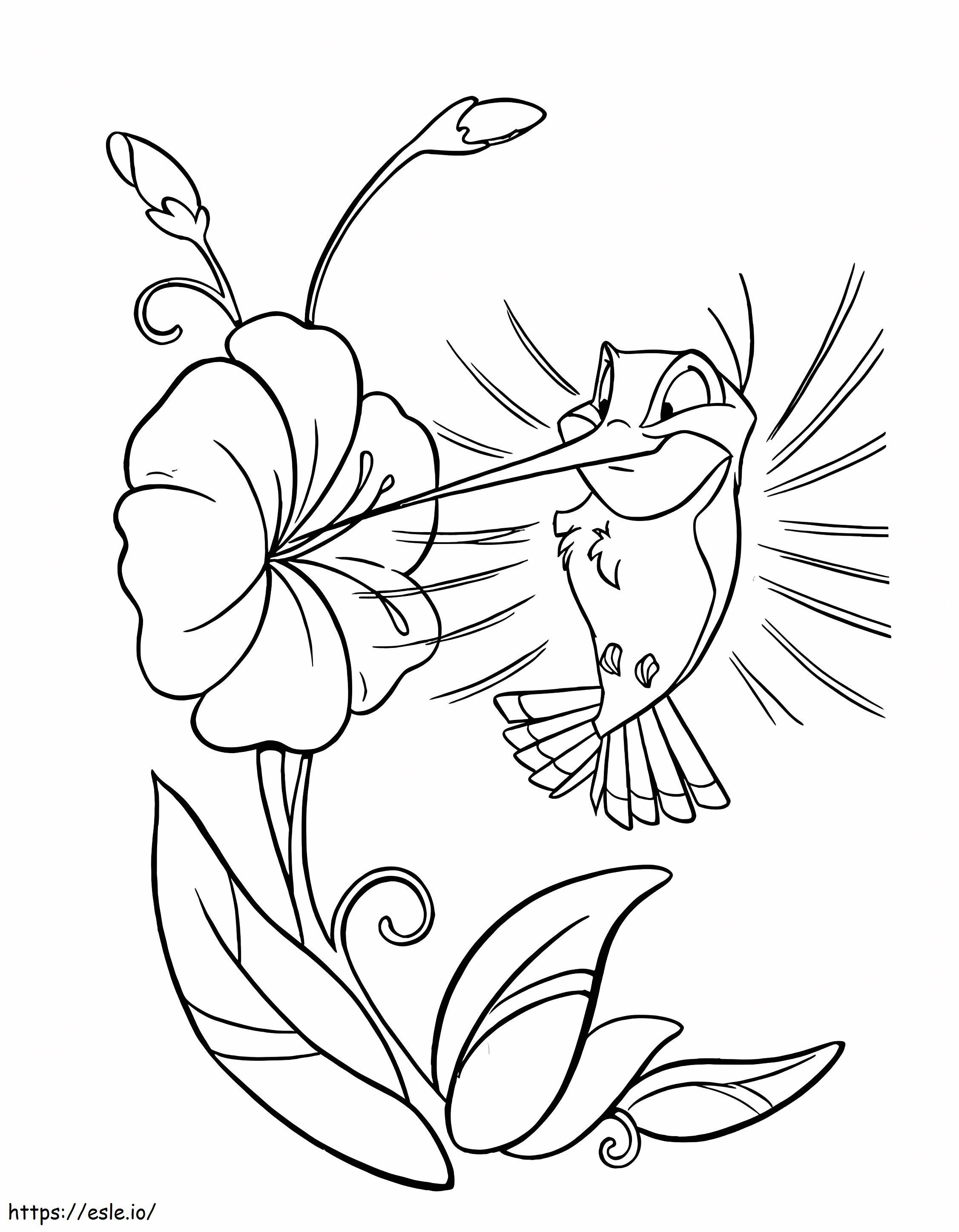 Coloriage  Flit Sipping Nectar A4 à imprimer dessin