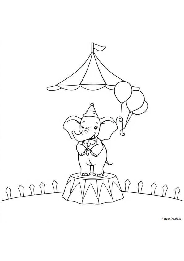 Elefant De Circ De Colorat