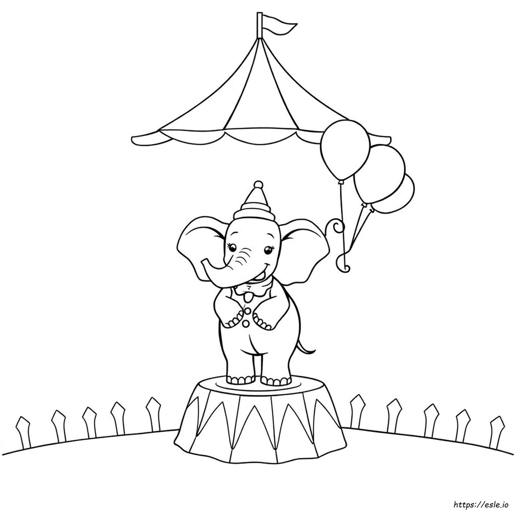 Coloriage Éléphant De Cirque