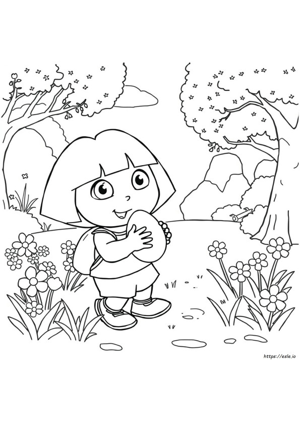 Dora Paskah Gambar Mewarnai